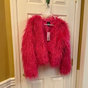 Wild Fable Fuzzy Pink Women's Jacket
